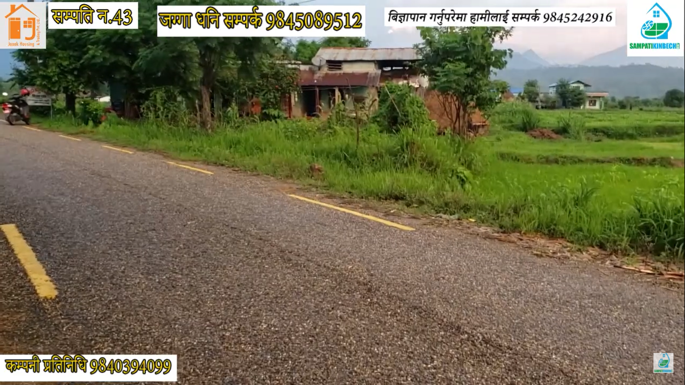 You are currently viewing चितवन भण्डारामा ८ कट्ठा खेत बिक्रीमा