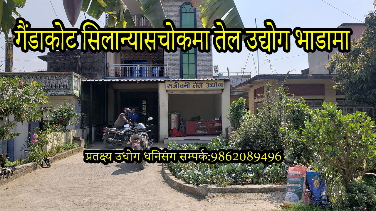 You are currently viewing सम्पति:96 नवलपुर गैंडाकोट सिलान्यास चोकमा तेल उद्योग भाडामा
